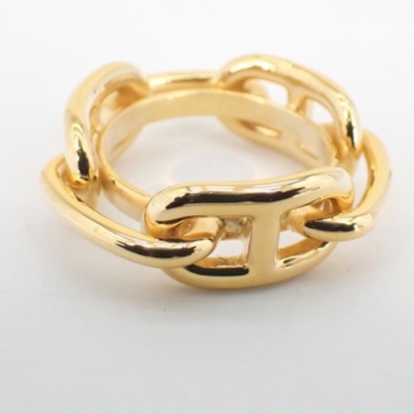 Authentic Hermes Scarf Ring Lugate Shane Dunkle Motif - Picture 5 of 7